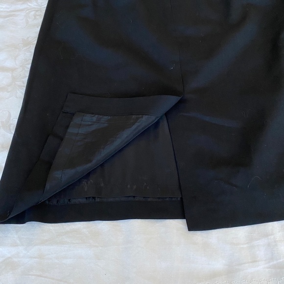 Talbots Women's Black Wool 1/4 Zip Up Midi Skirt Size 12 - Picture 11 of 12